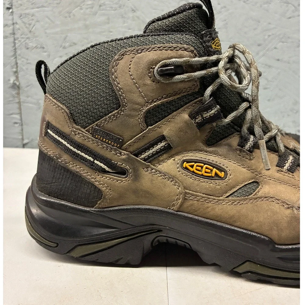 KEEN Utility Waterproof Hiking Boots Mens 10.5EE Brown Steel Toe Work Outdoor